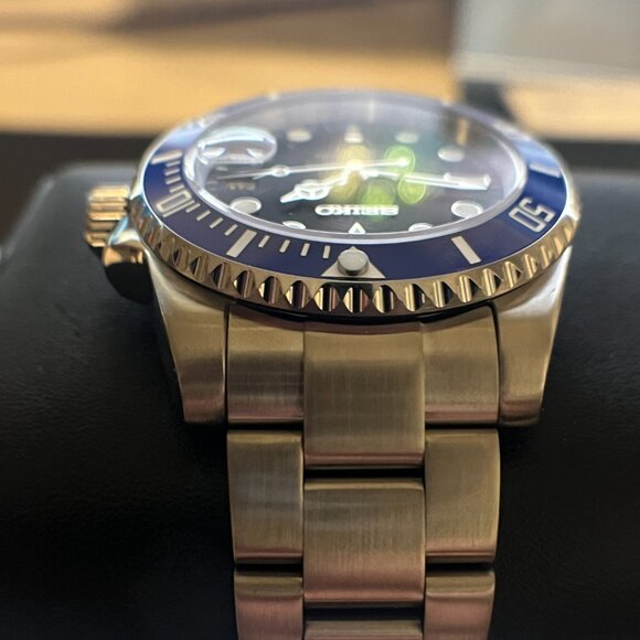 Seiko Mod blue marine master automatic watch - Picture 4 of 6